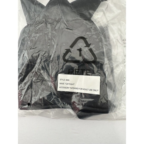 Dreamgirl Womens Cat Fight Costume Large Jumpsuit, Mask With Cat Ears‎ and Belt - Picture 10 of 12